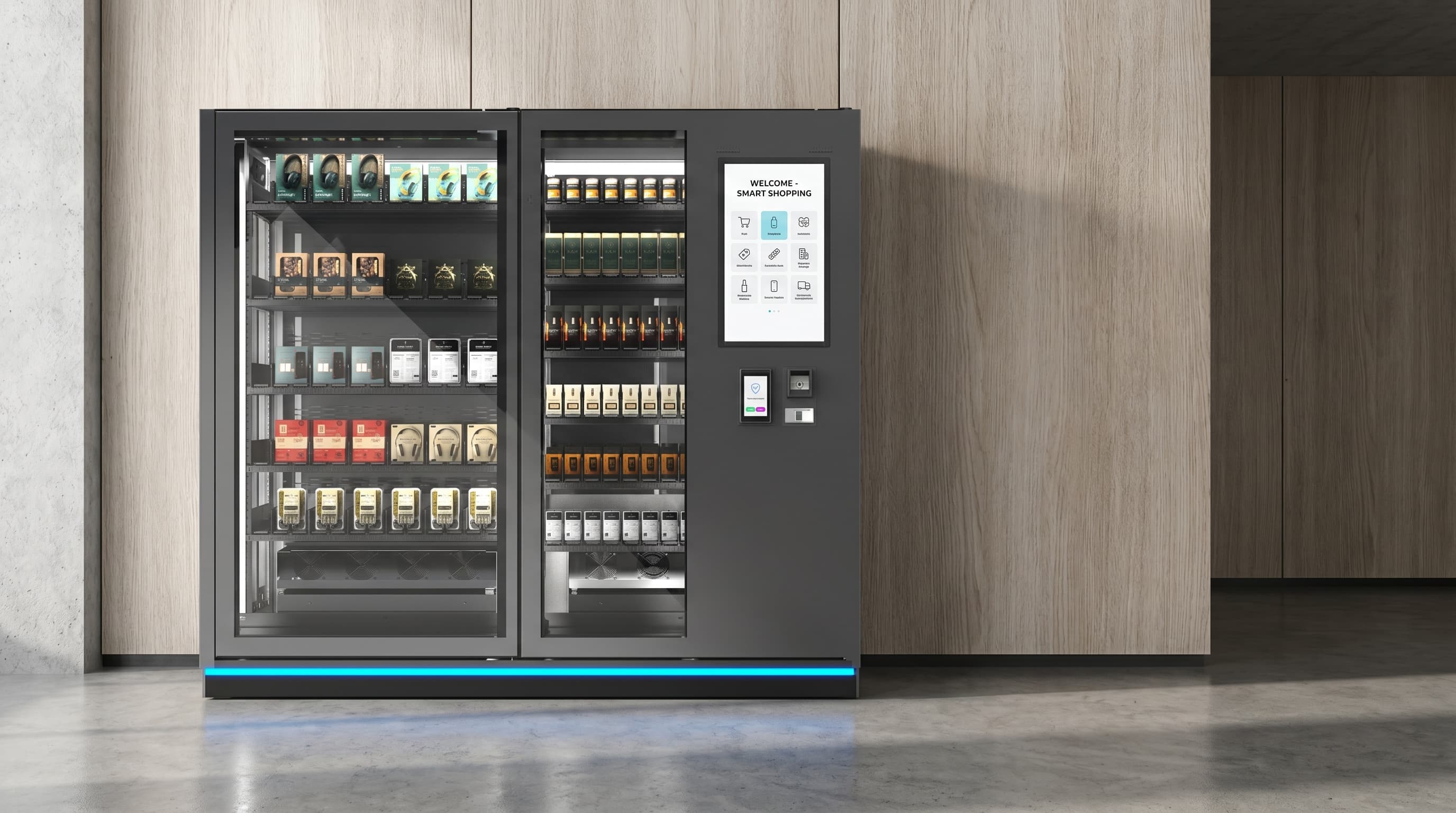 AI-powered unattended retail hero concept