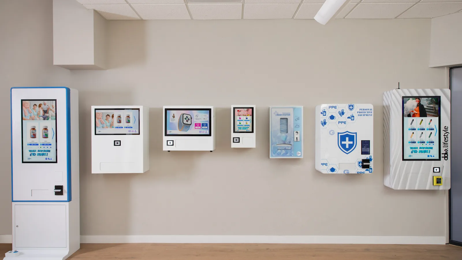 DMVI vending machines in the Sebastopol showroom