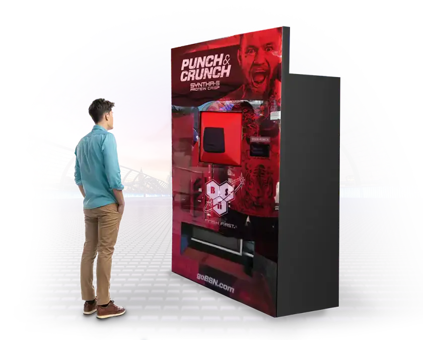DMVI custom vending machine with touchscreen retail interface