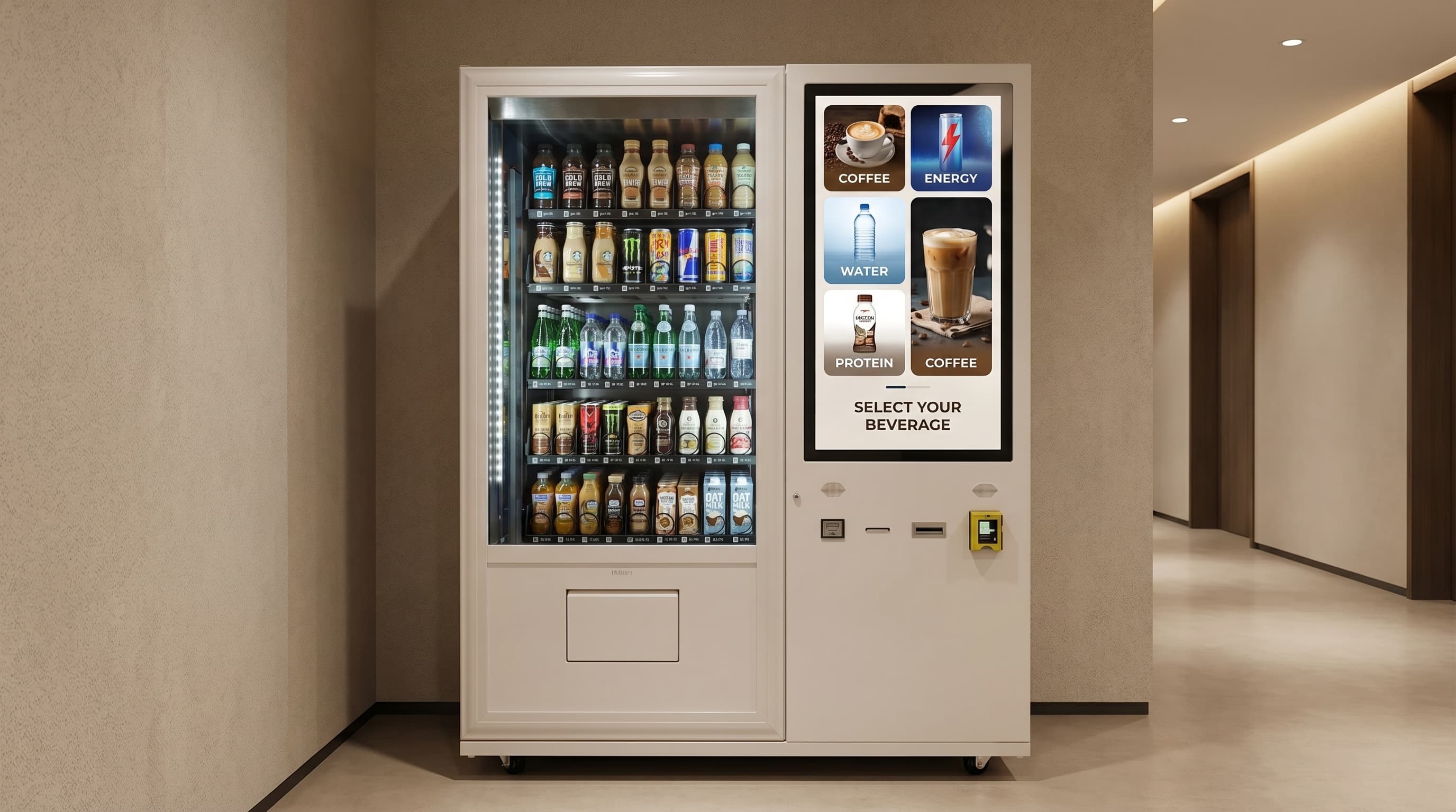 Cold beverage vending machine
