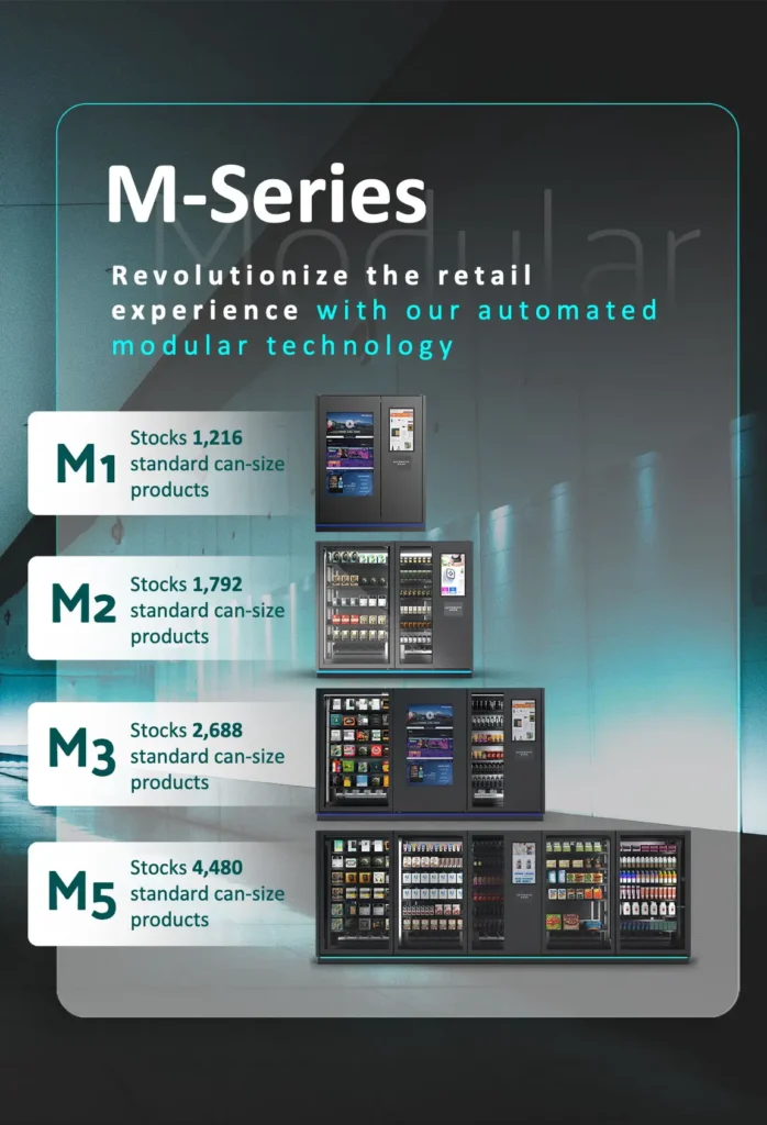 DMVI M-Series large vending machine family lineup